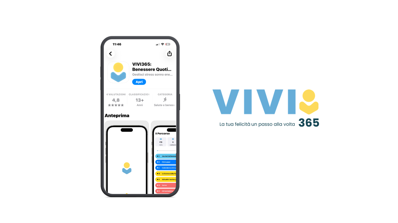 App VIVI365 mostrata su smartphone accanto al logo
