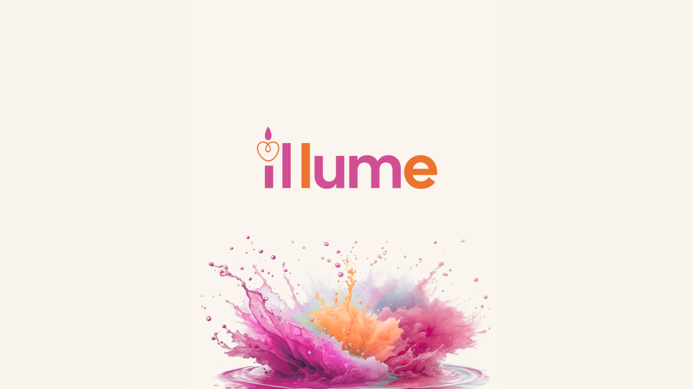 Logo colorato Il Lume sopra una composizione di colore nell’acqua